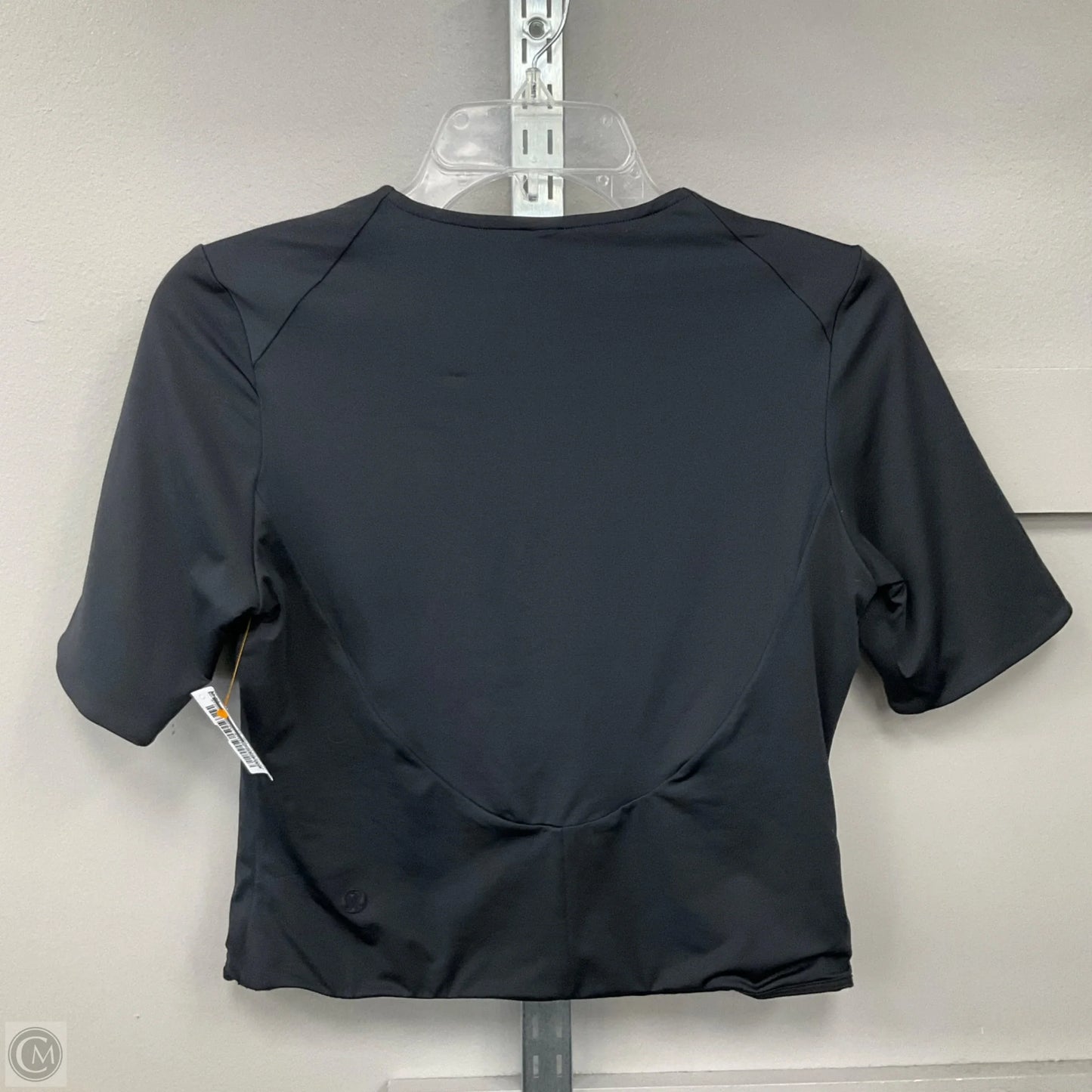 Athletic Top Short Sleeve By Lululemon In Black, Size: 6