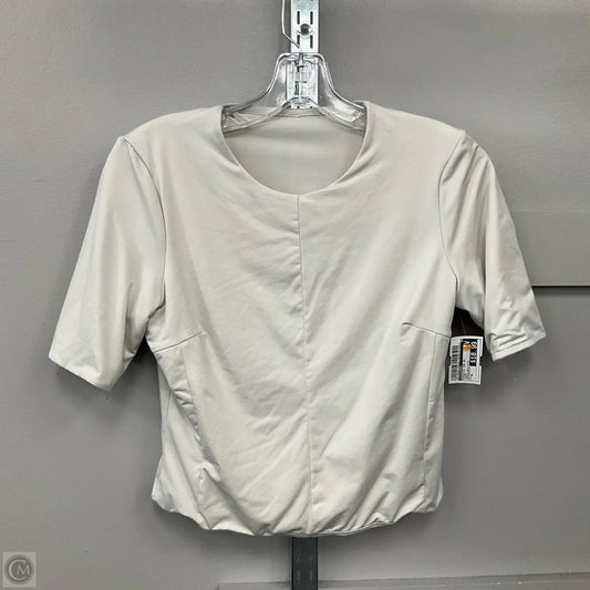 Athletic Top Short Sleeve By Lululemon In Cream, Size: 6