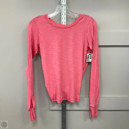 Athletic Top Long Sleeve Collar By Lululemon In Red, Size: 6