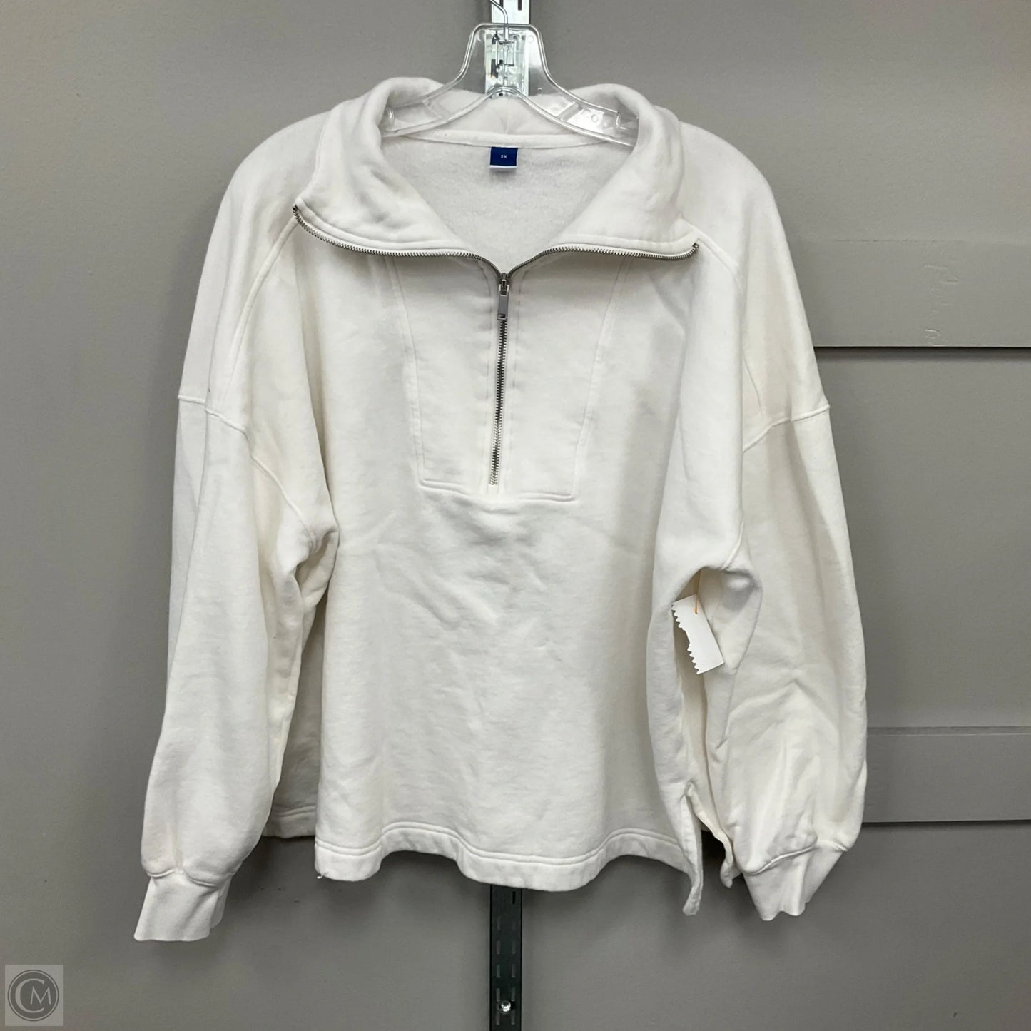 Sweatshirt Collar By Old Navy In White, Size: 2x
