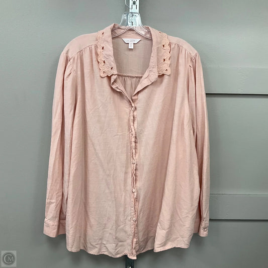 Top Long Sleeve By Lc Lauren Conrad In Pink, Size: 3x