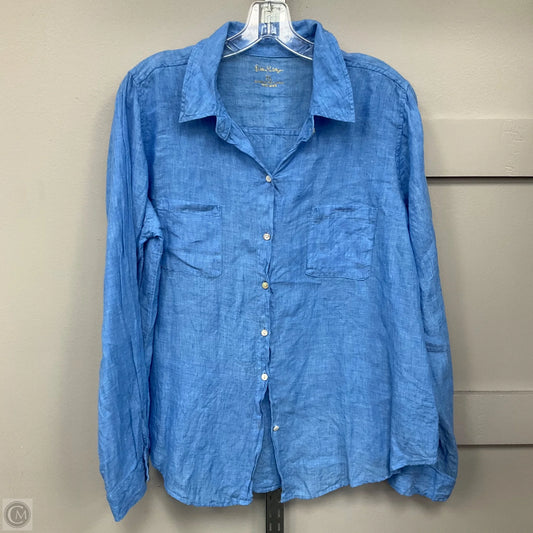Top Long Sleeve Designer By Lilly Pulitzer In Blue, Size: Xl