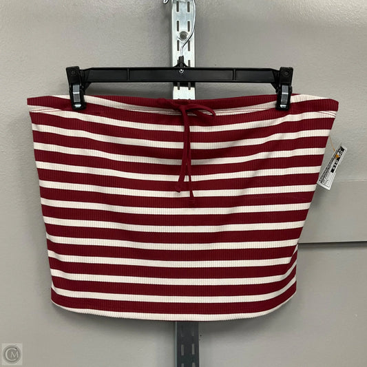 Top Strapless By Offline By Aerie In Red & White, Size: L
