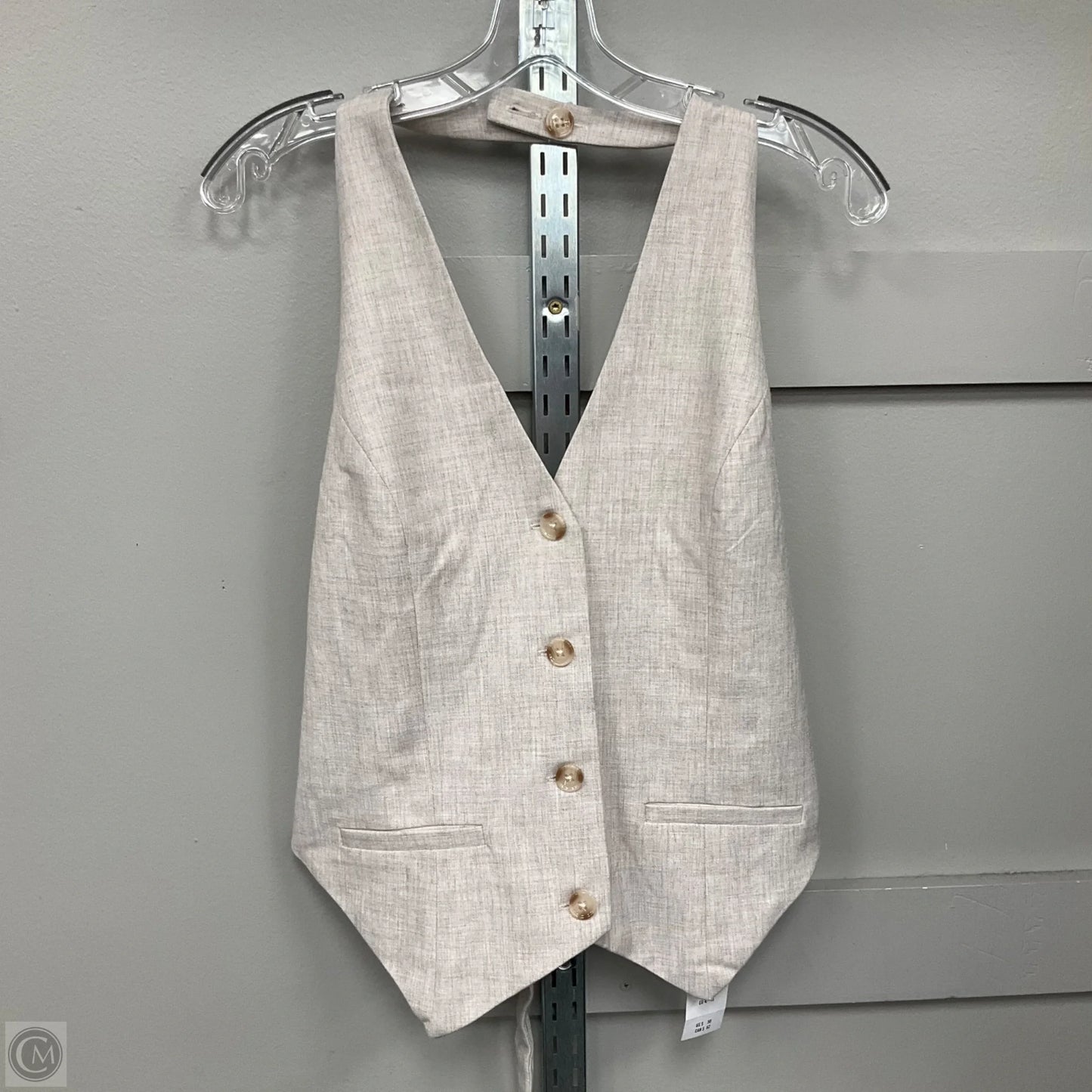 Vest Other By Abercrombie And Fitch In Cream, Size: L