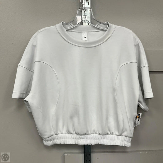 Top Short Sleeve By Lululemon In Grey, Size: 8