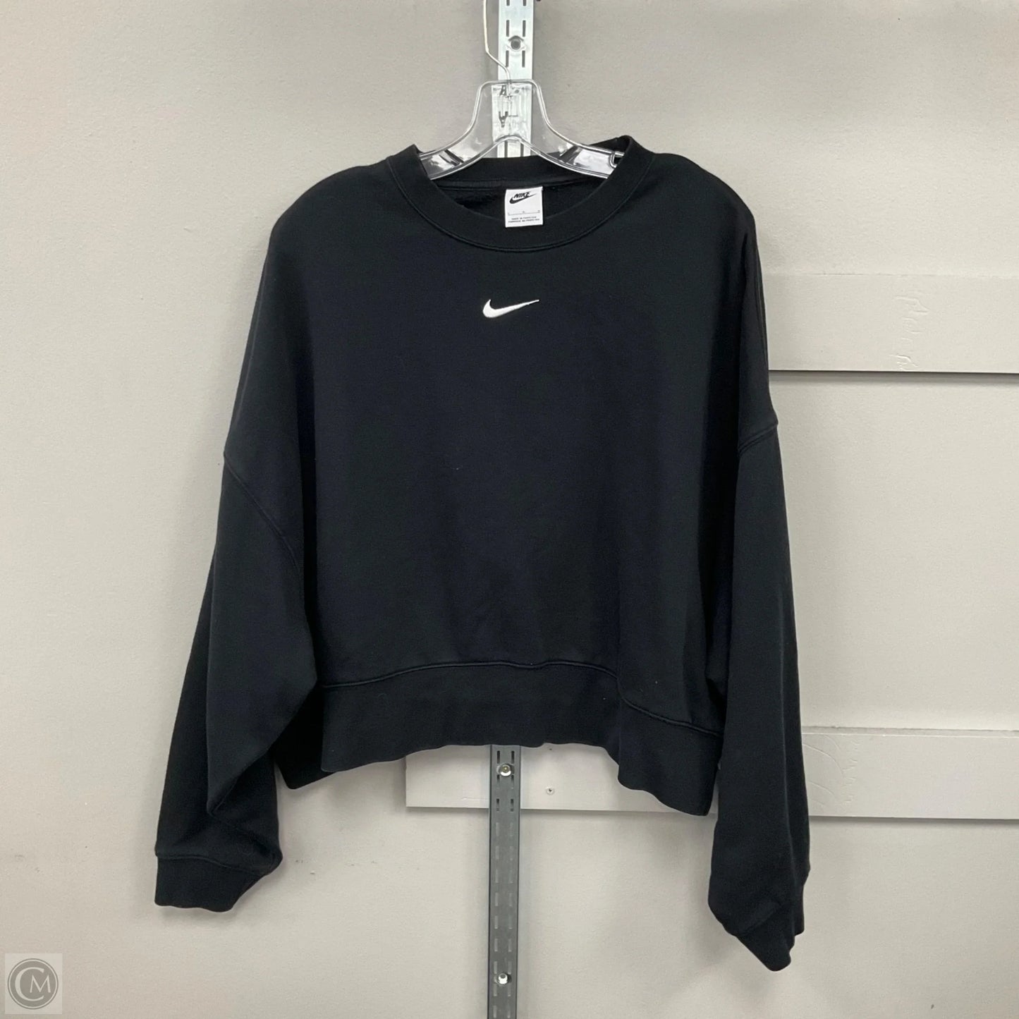 Sweatshirt Crewneck By Nike Apparel In Black, Size: L