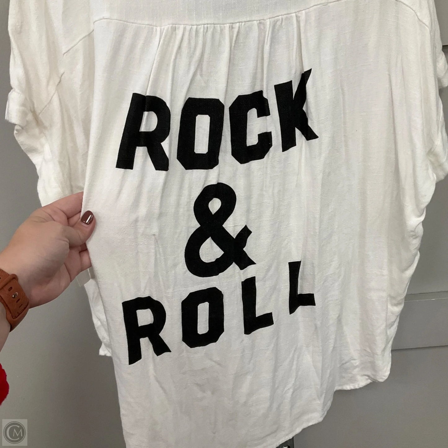 Top Short Sleeve By Jodifl In White, Size: M