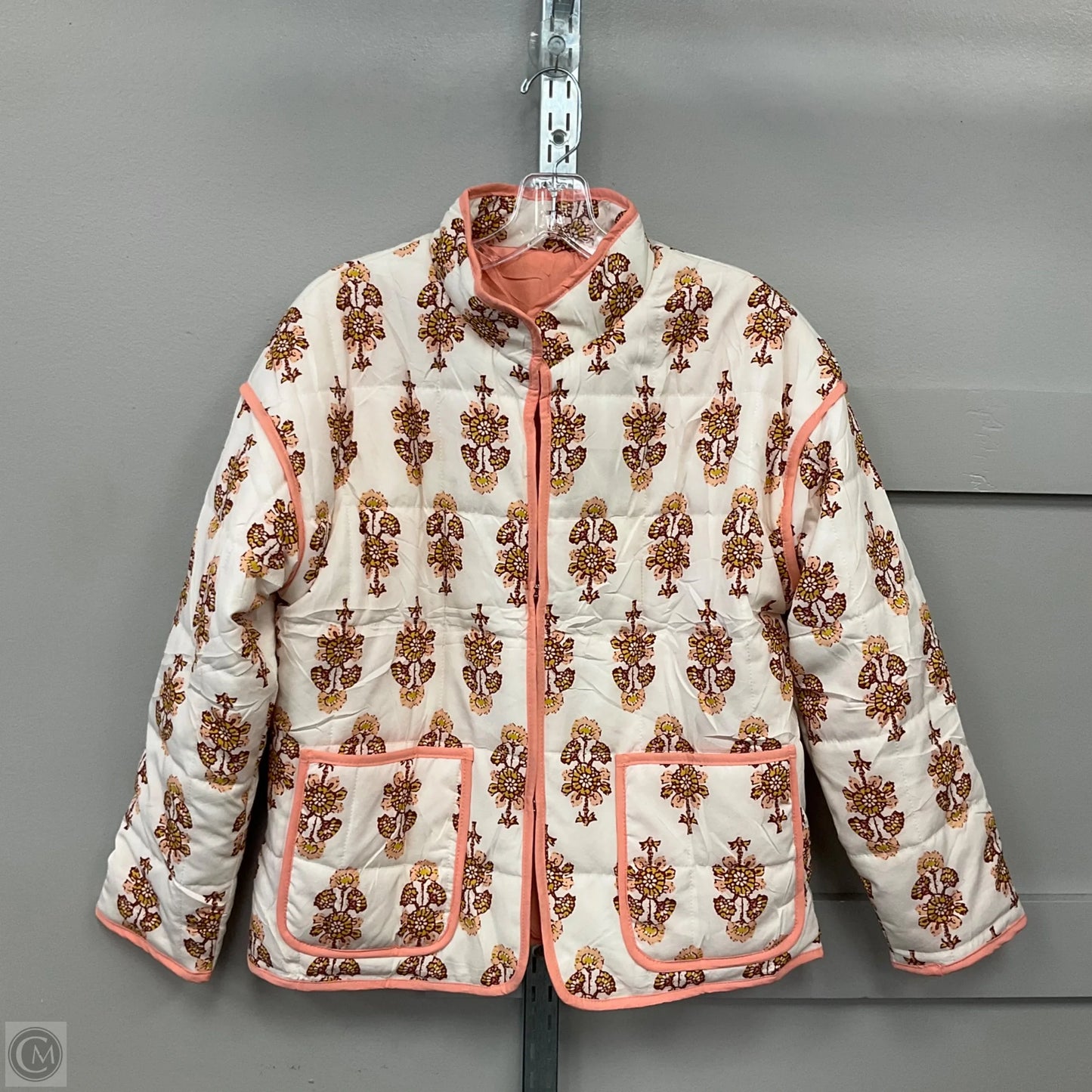 Jacket Puffer & Quilted By Cmf In Floral Print, Size: S