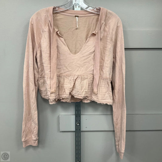 Top Long Sleeve By Free People In Pink, Size: S