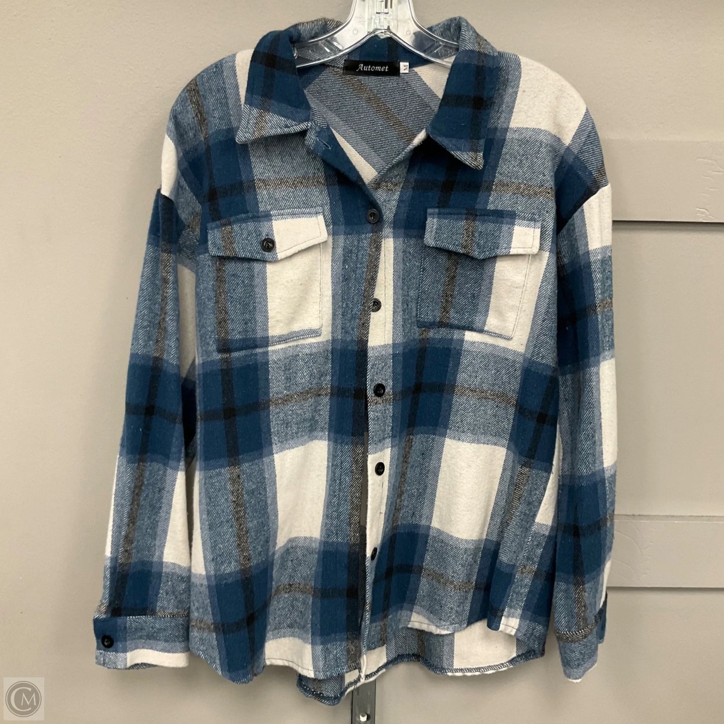 Jacket Shirt By Automet In Blue, Size: M