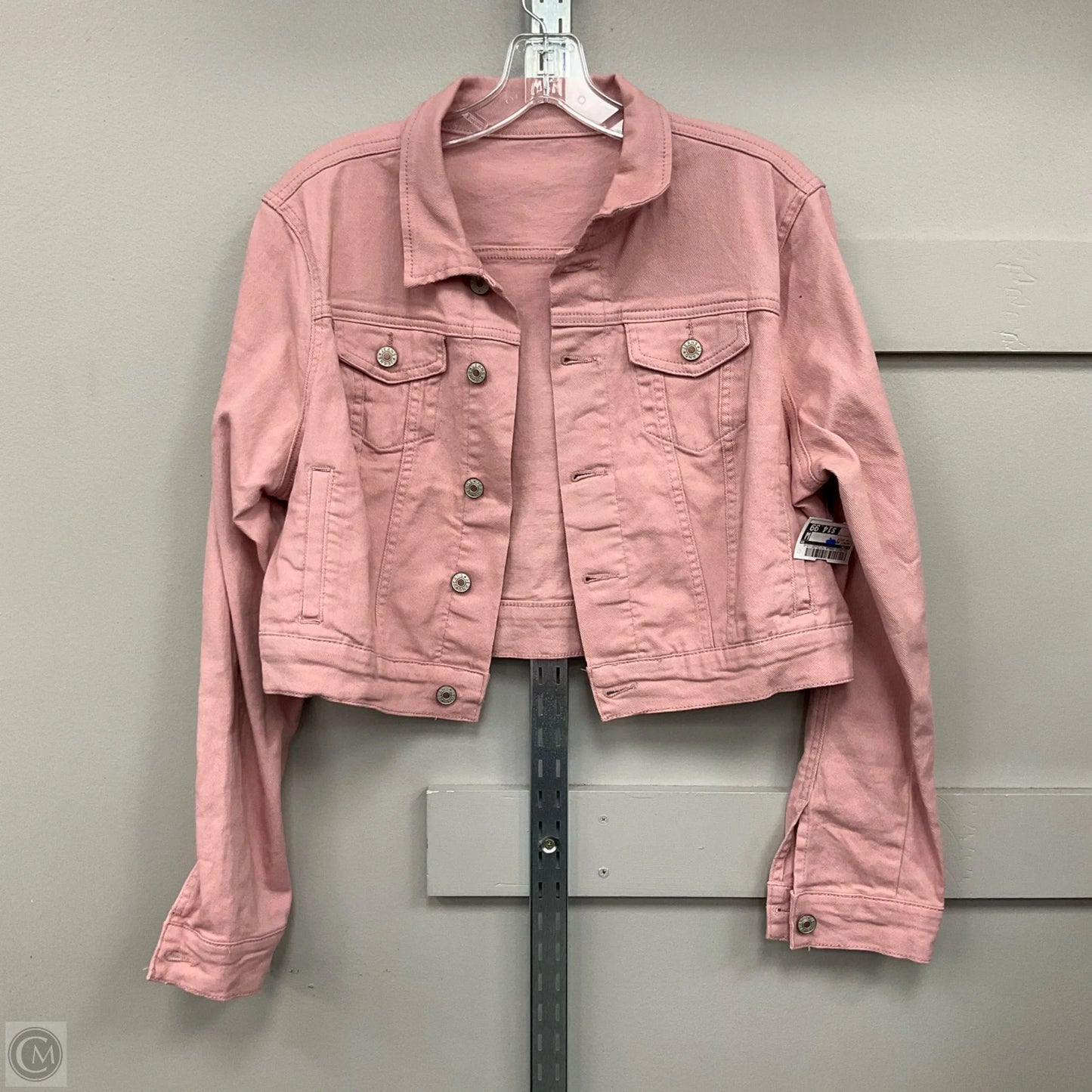 Jacket Denim By Cmf In Pink Denim, Size: L