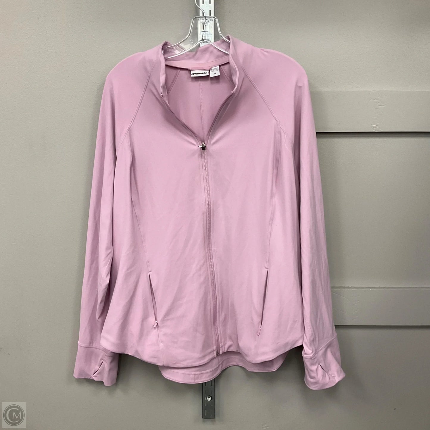 Athletic Jacket By Athleta In Pink, Size: 2x