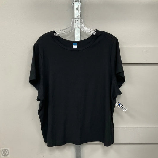 Top Short Sleeve Basic By Old Navy In Black, Size: 3x