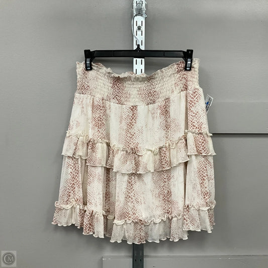 Skirt Mini & Short By Altard State In Snakeskin Print, Size: L