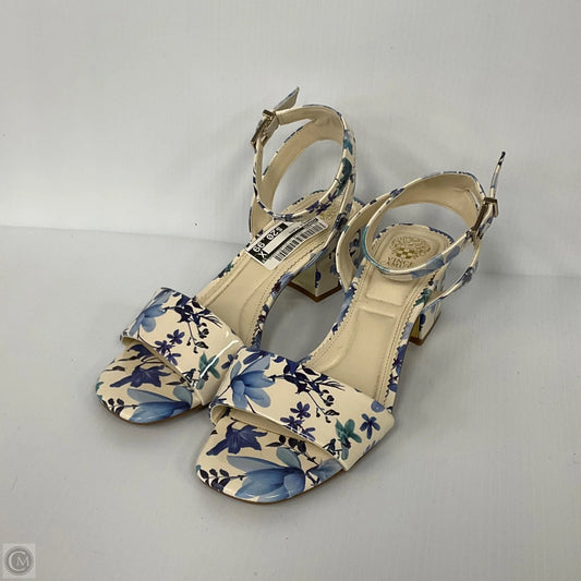 Sandals Heels Block By Vince Camuto In Floral Print, Size: 8