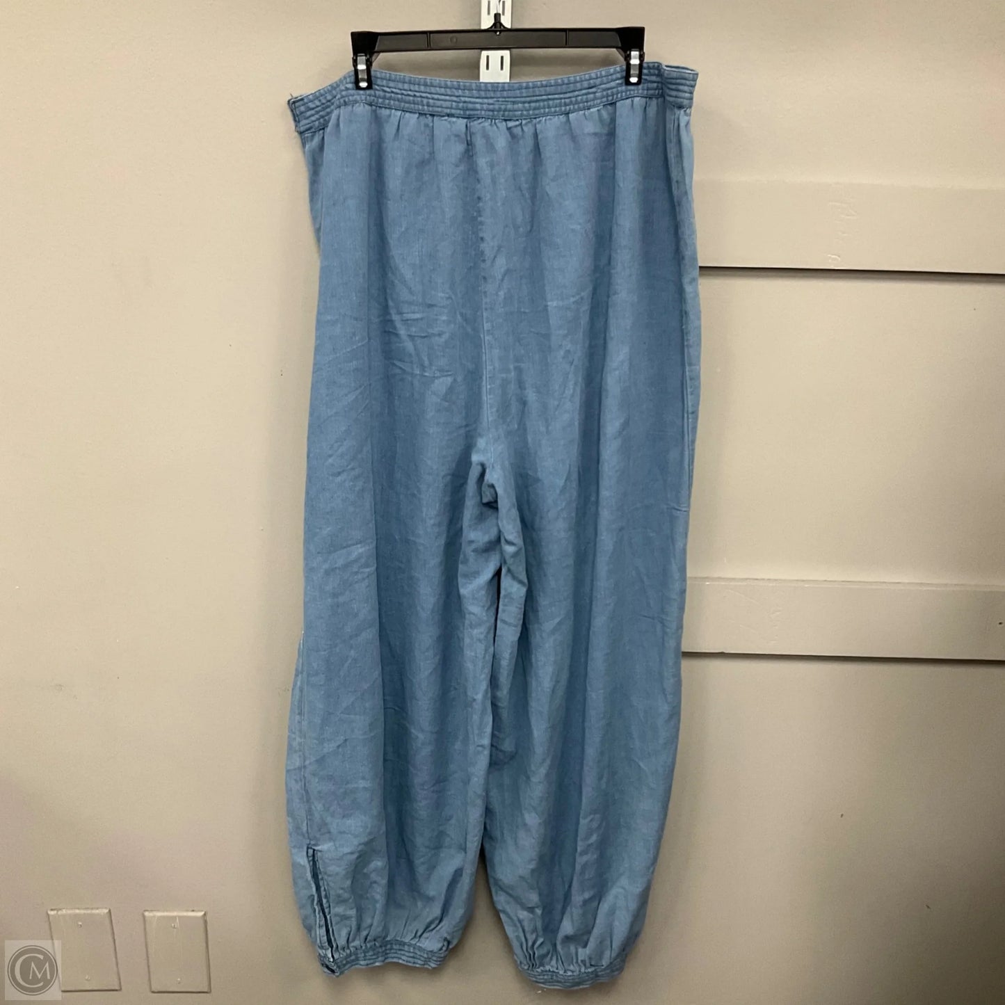 Pants Wide Leg By Anthropologie In Blue, Size: L