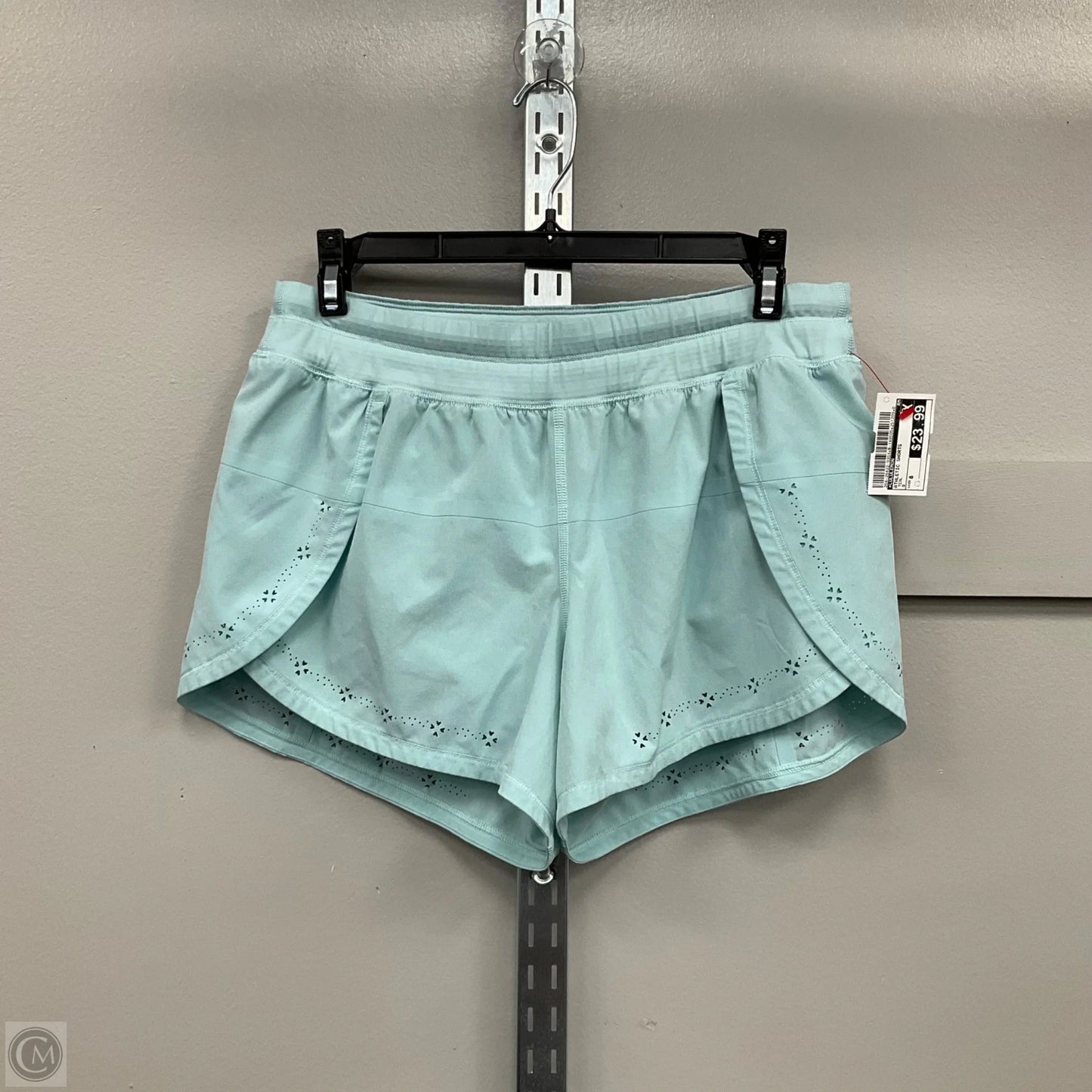 Athletic Shorts By Lululemon In Teal, Size: 8