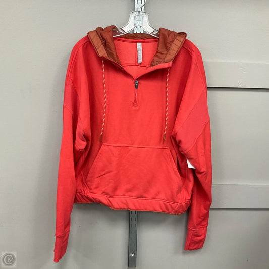 Sweatshirt Hoodie By Athleta In Orange, Size: M
