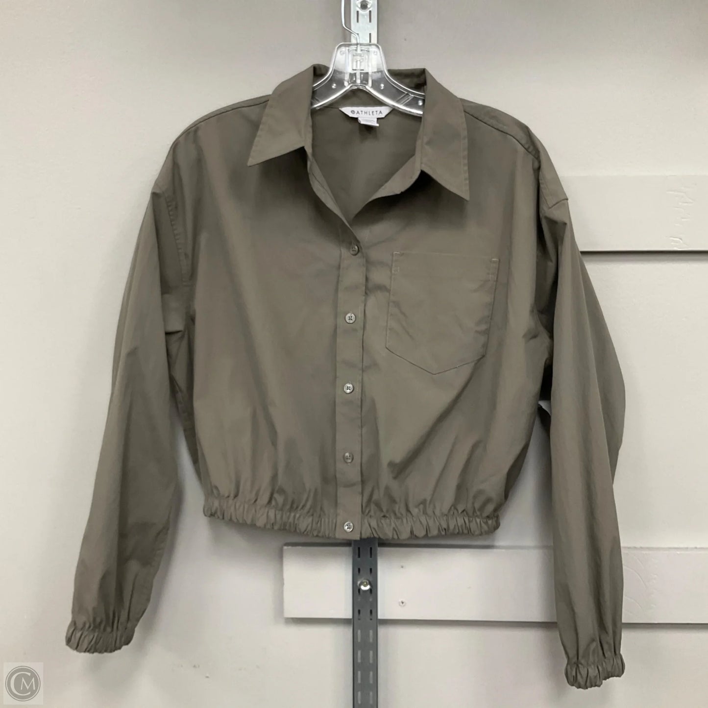 Top Long Sleeve By Athleta In Green, Size: M