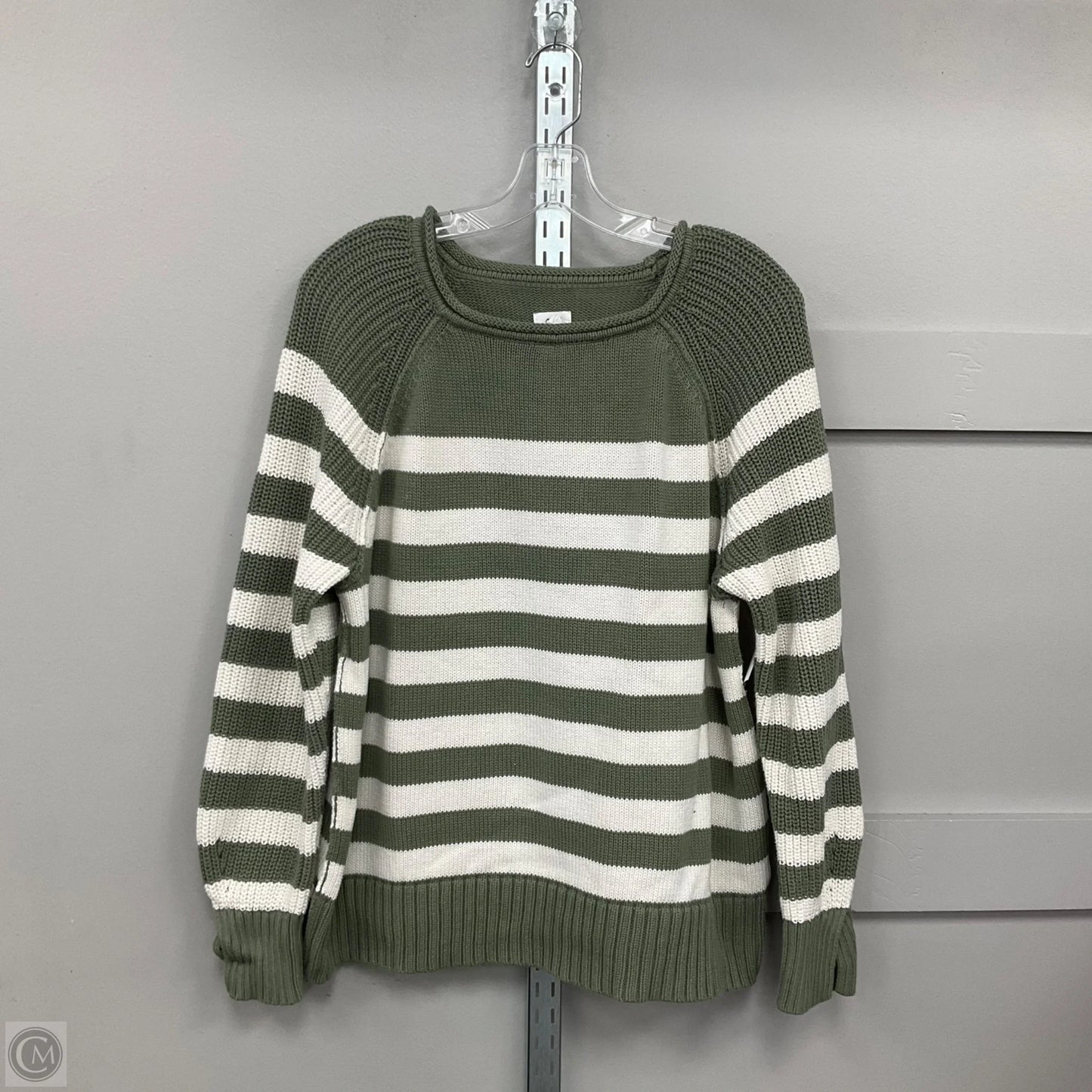 Sweater By Aerie In Green & White, Size: Xs