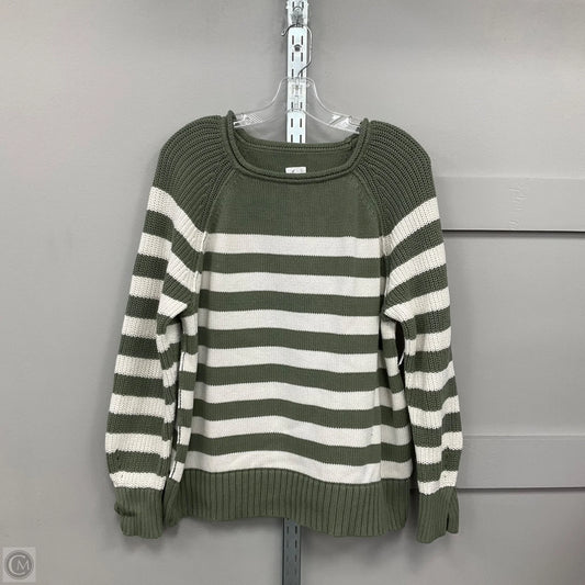 Sweater By Aerie In Green & White, Size: Xs