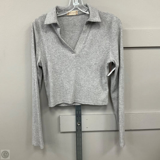 Top Long Sleeve By Altard State In Grey, Size: L