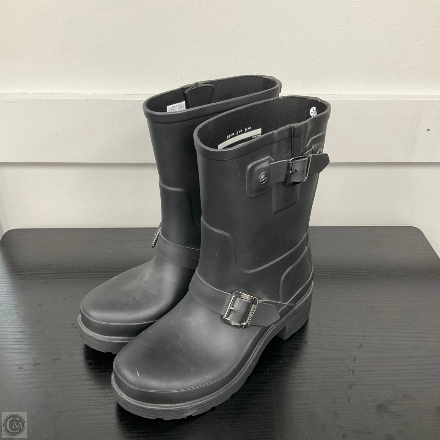 Boots Rain By Hunter In Black, Size: 7