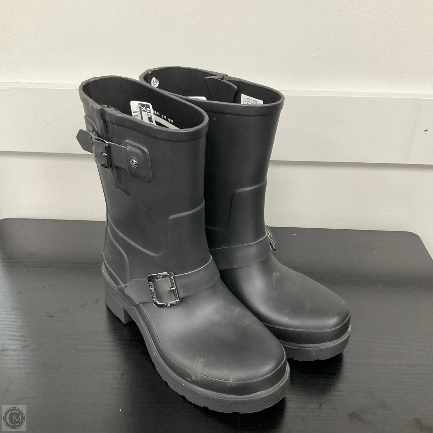 Boots Rain By Hunter In Black, Size: 7
