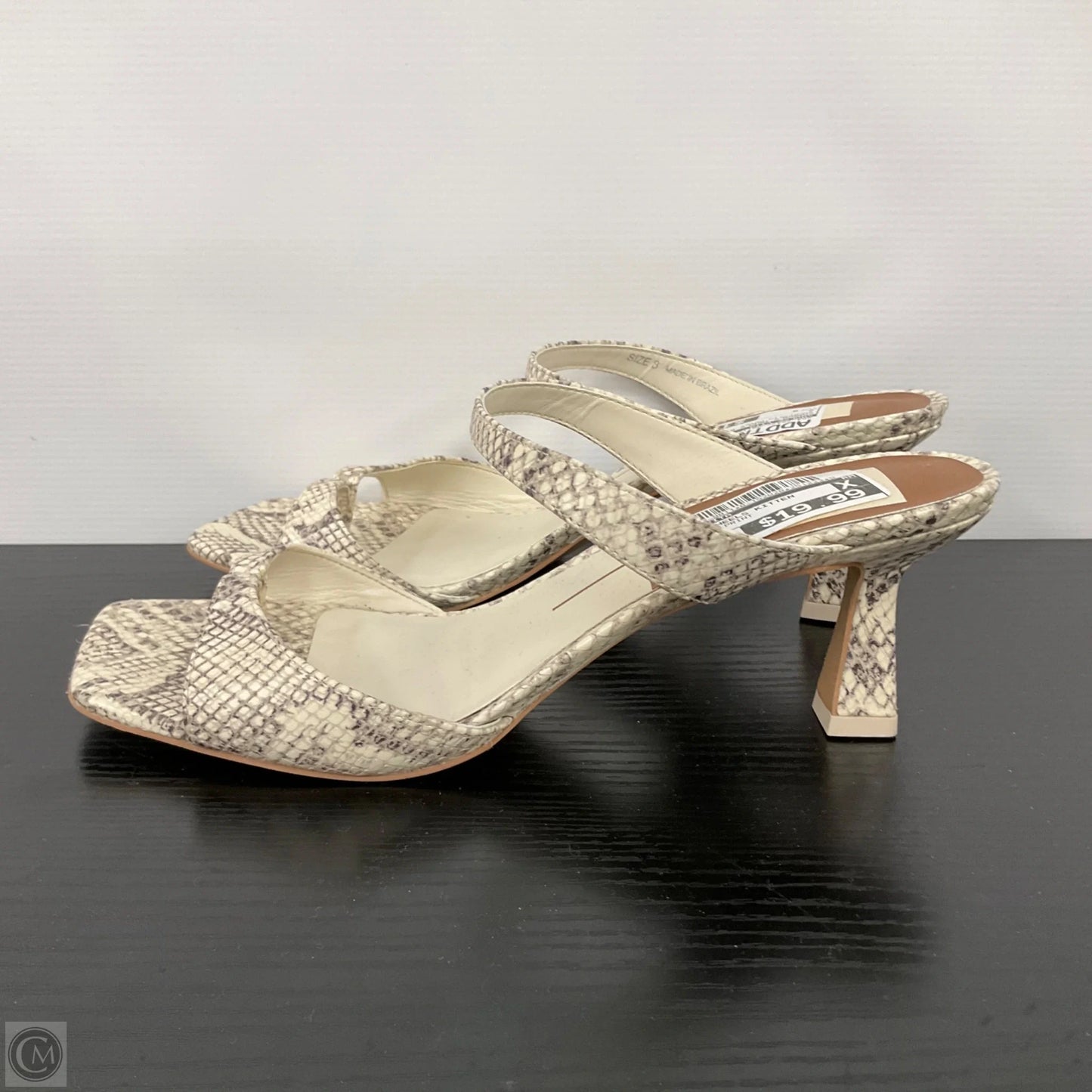 Sandals Heels Kitten By Dolce Vita In Snakeskin Print, Size: 8