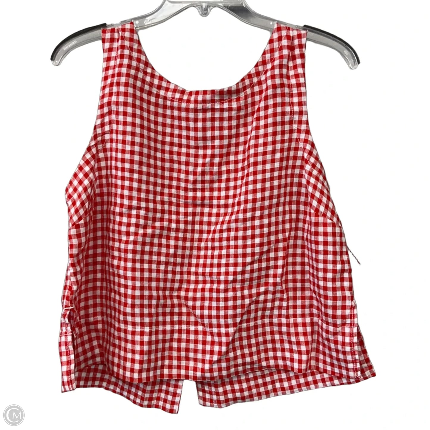 Top Sleeveless By C And C In Red & White, Size: M
