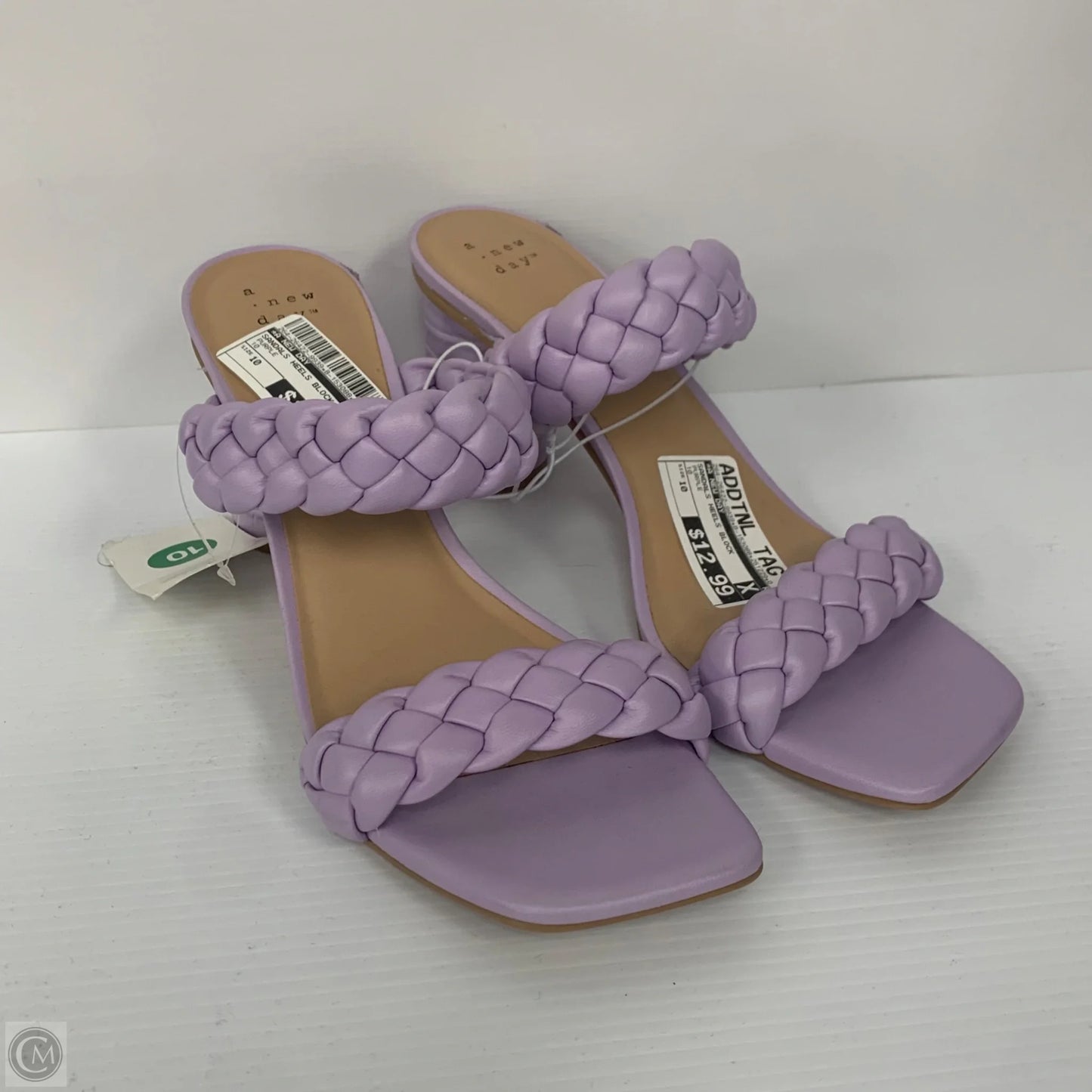 Sandals Heels Block By A New Day In Purple, Size: 10