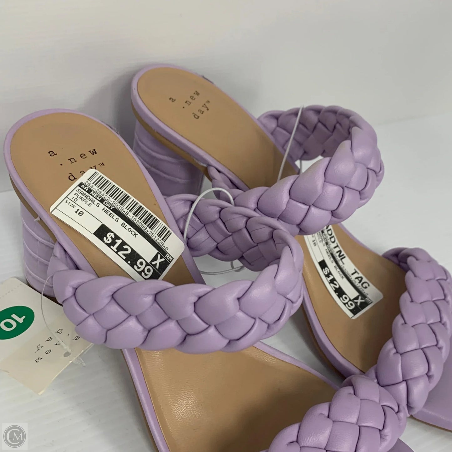 Sandals Heels Block By A New Day In Purple, Size: 10