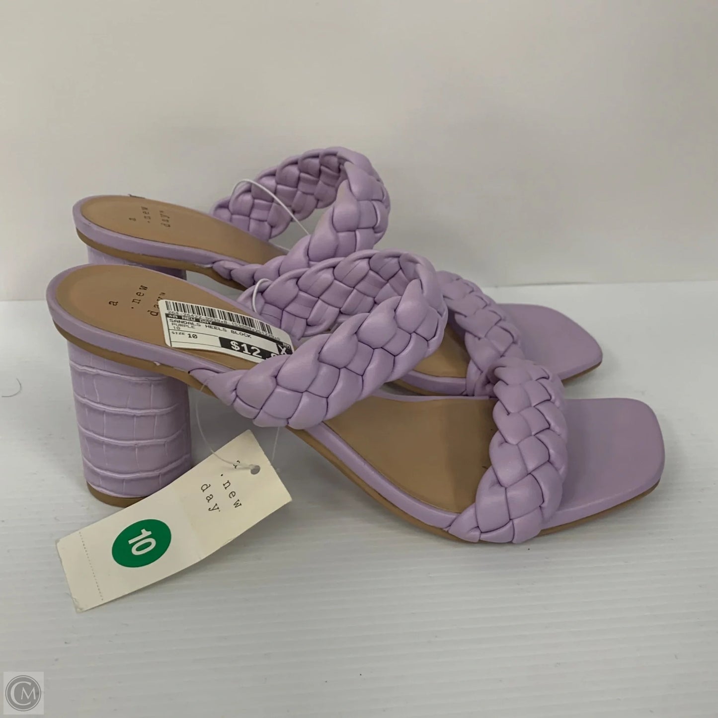 Sandals Heels Block By A New Day In Purple, Size: 10