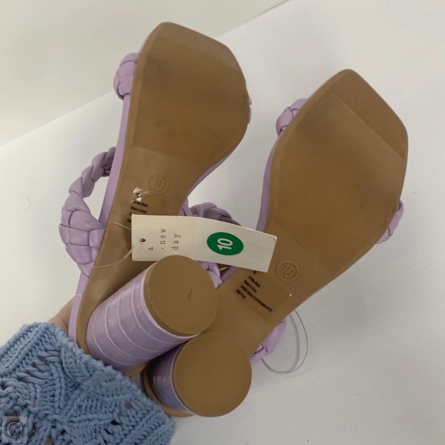 Sandals Heels Block By A New Day In Purple, Size: 10