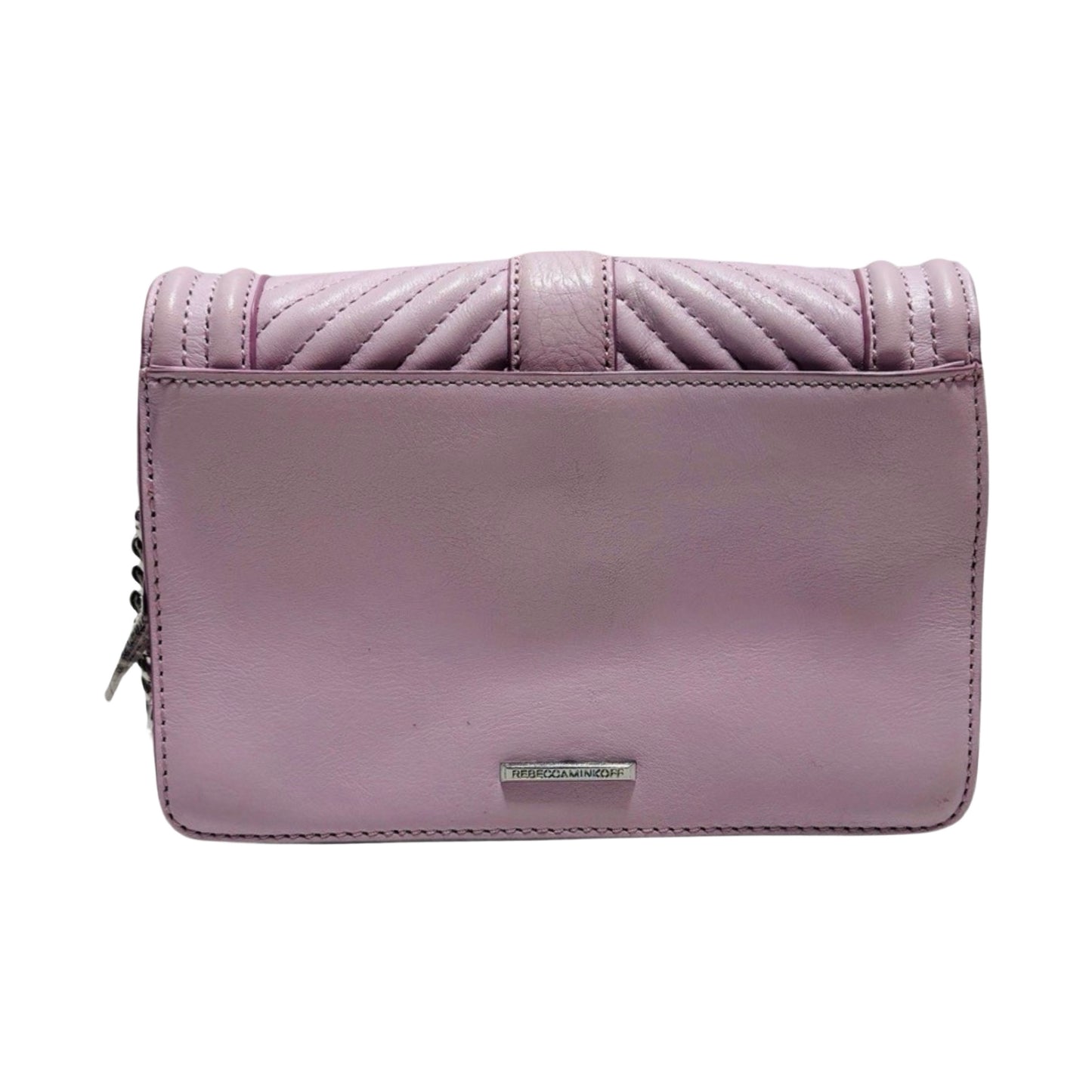 Love Nubuck Turnlock Closure with Adjustable Chain & Leather Strap Lavender Crossbody Designer By Rebecca Minkoff  Size: Small