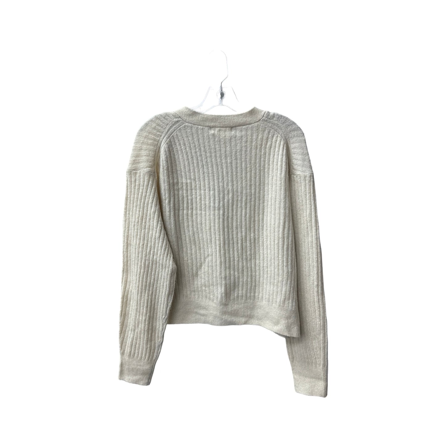 Sweater Cardigan By H&m In Cream, Size: M