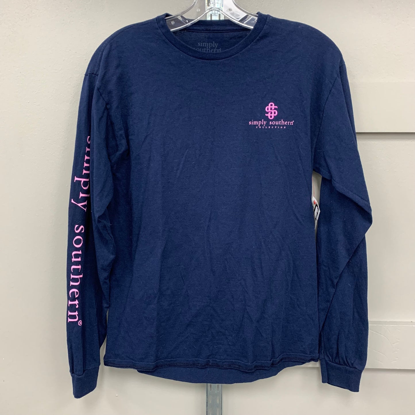 Top Long Sleeve By Simply Southern In Navy, Size: M