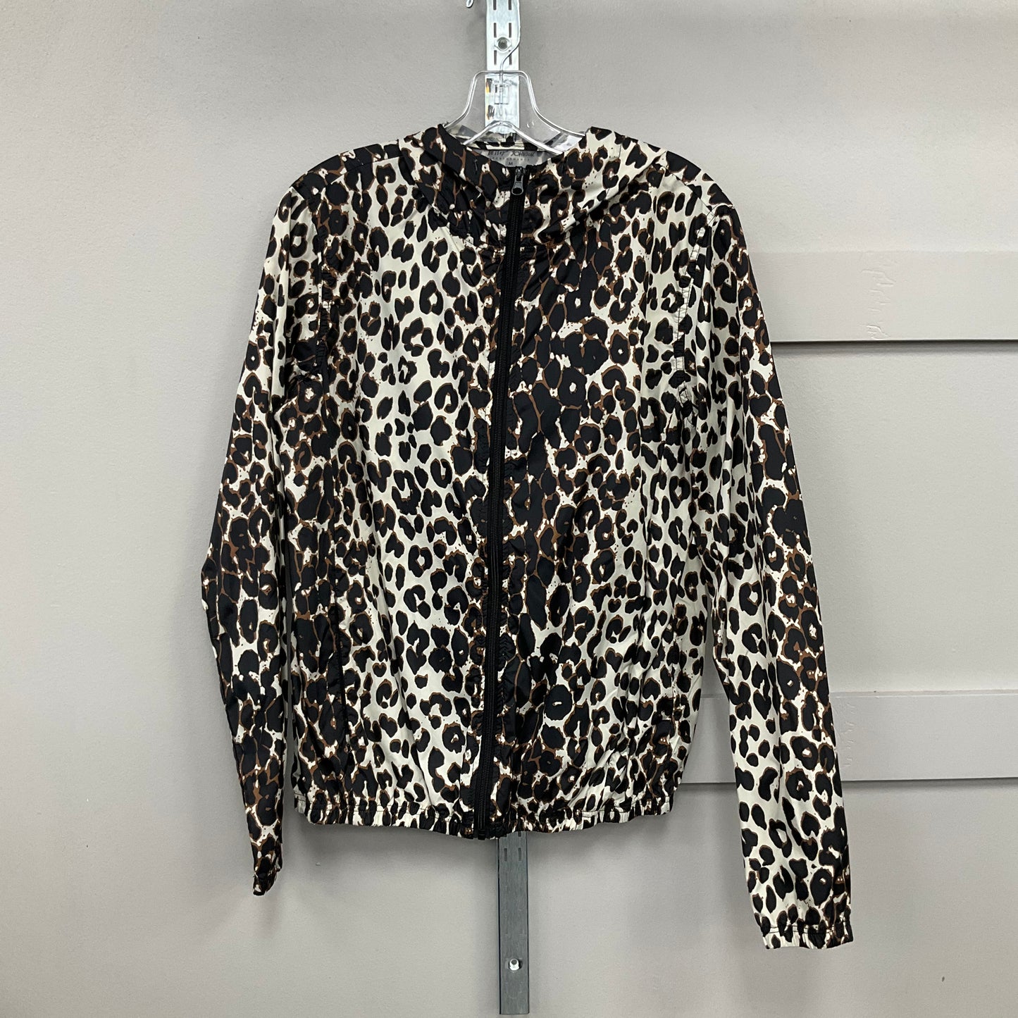 Jacket Windbreaker By Betsey Johnson Performance In Animal Print, Size: M