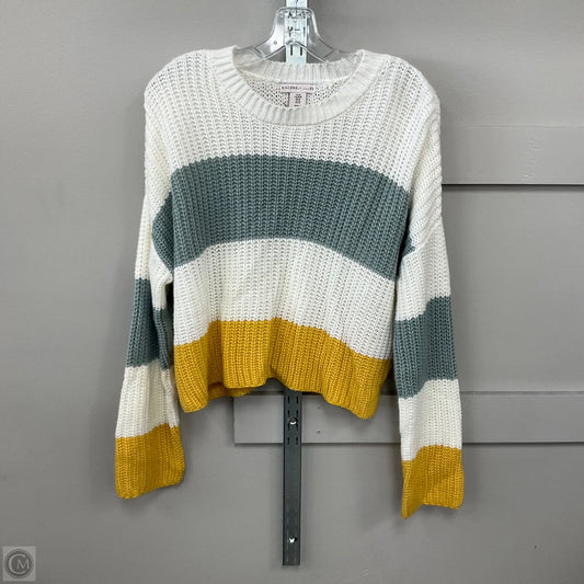 Sweater By Clothes Mentor In Striped Pattern, Size: M