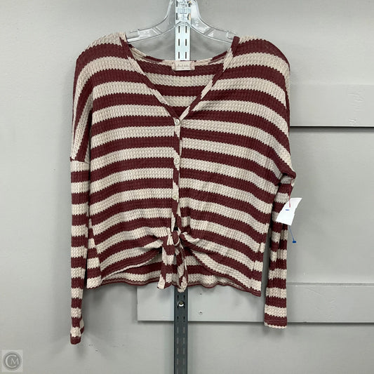 Top Long Sleeve By Abercrombie And Fitch In Brown, Size: M