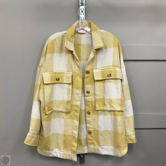 Top Long Sleeve By Pink Lily In Plaid Pattern, Size: L