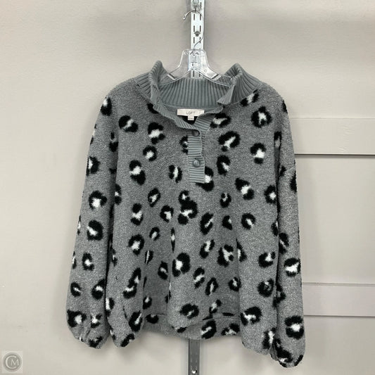 Sweater By Loft In Animal Print, Size: Xl