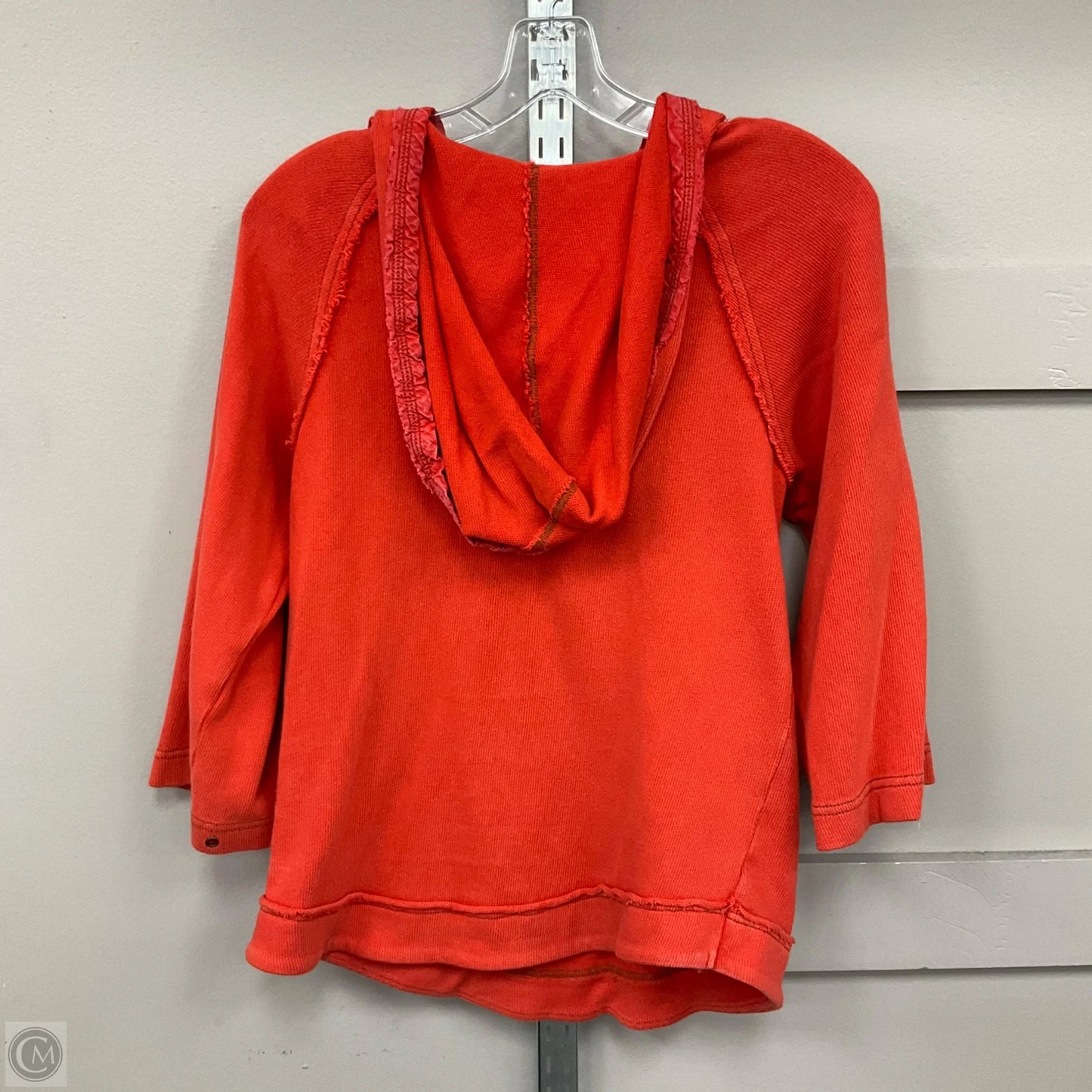 Sweatshirt Hoodie By Free People In Orange, Size: M