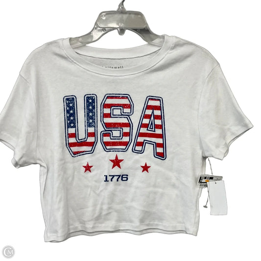 Top Short Sleeve By Clothes Mentor In White, Size: Xl