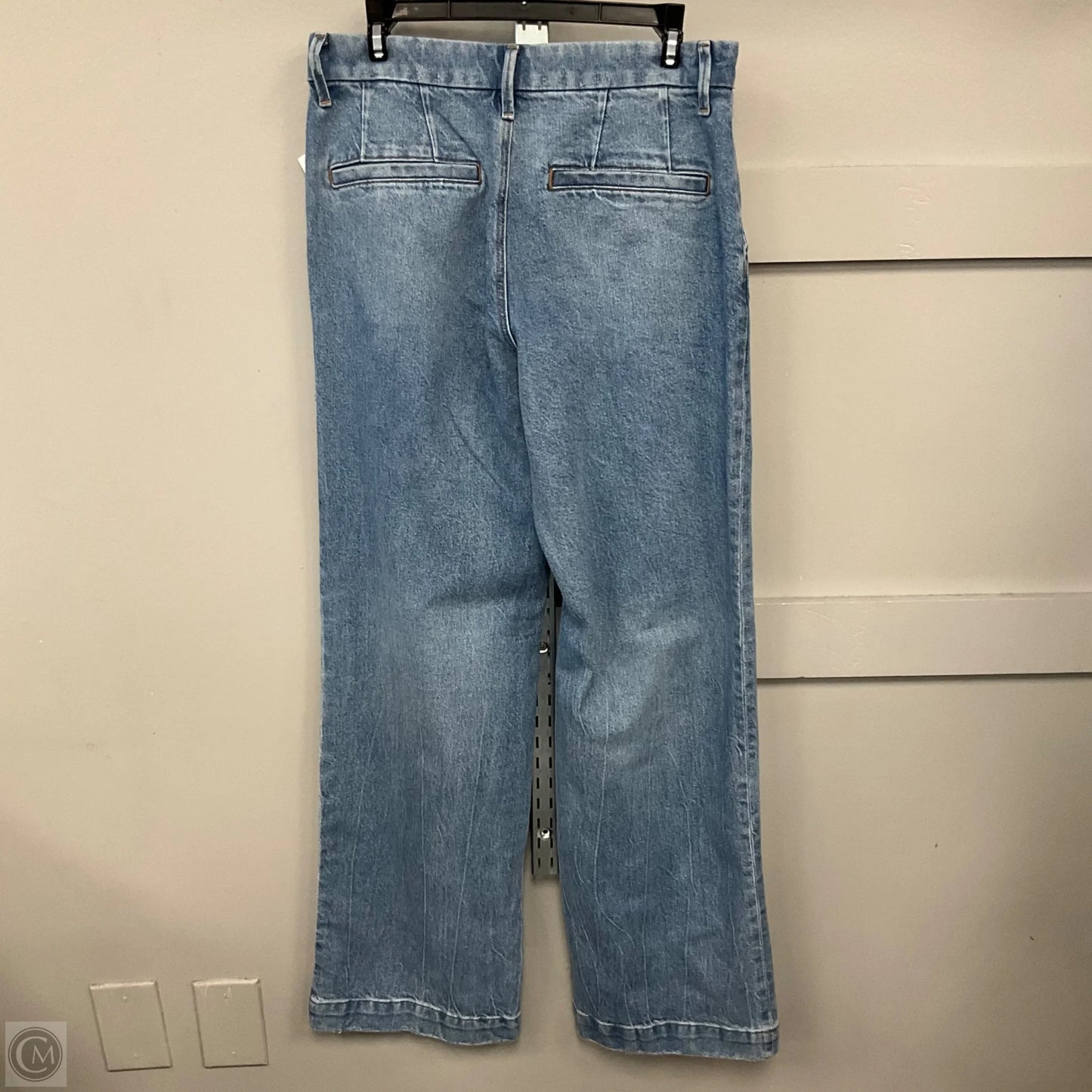 Jeans Wide Leg By Express In Blue Denim, Size: 6