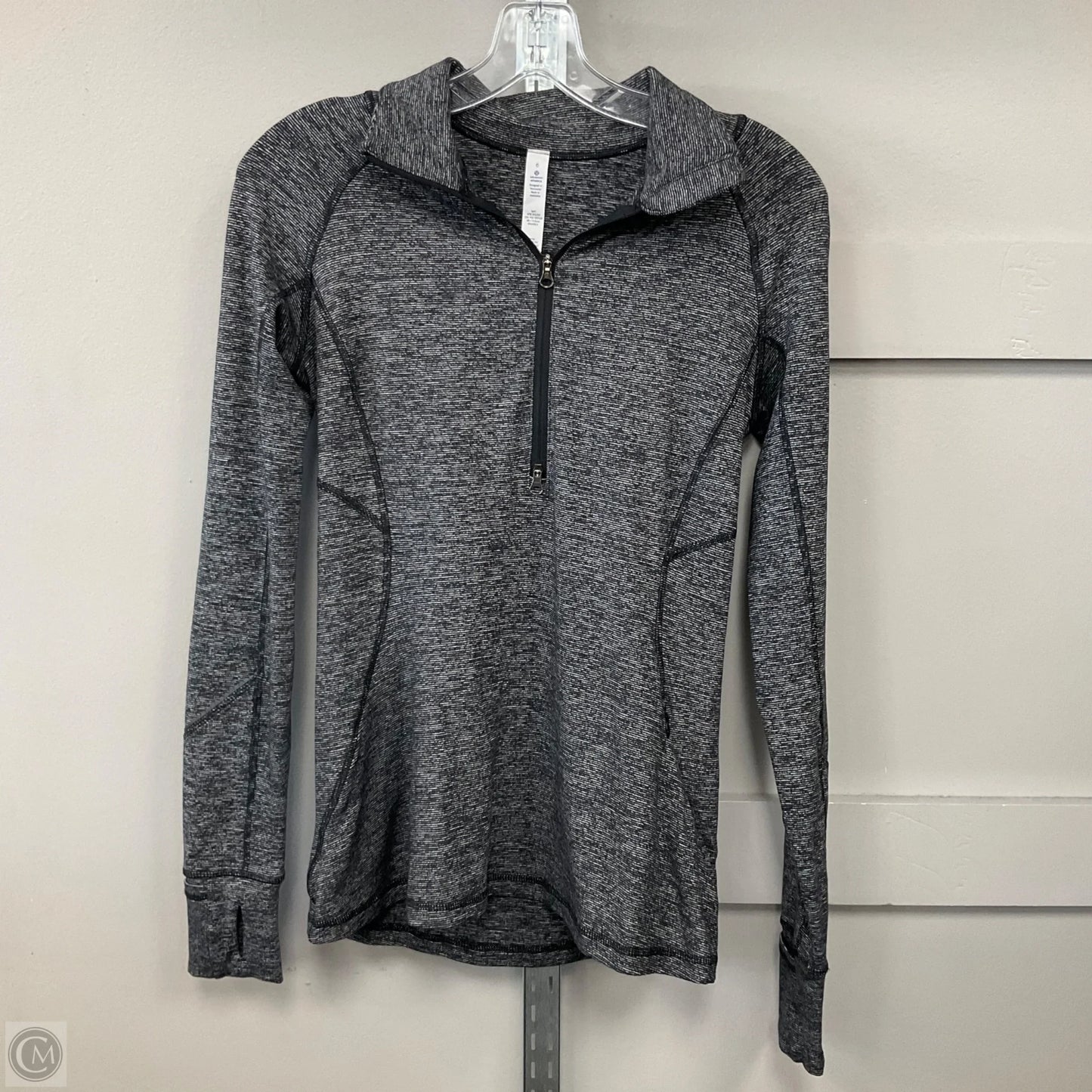 Athletic Sweatshirt Collar By Lululemon In Grey, Size: 6