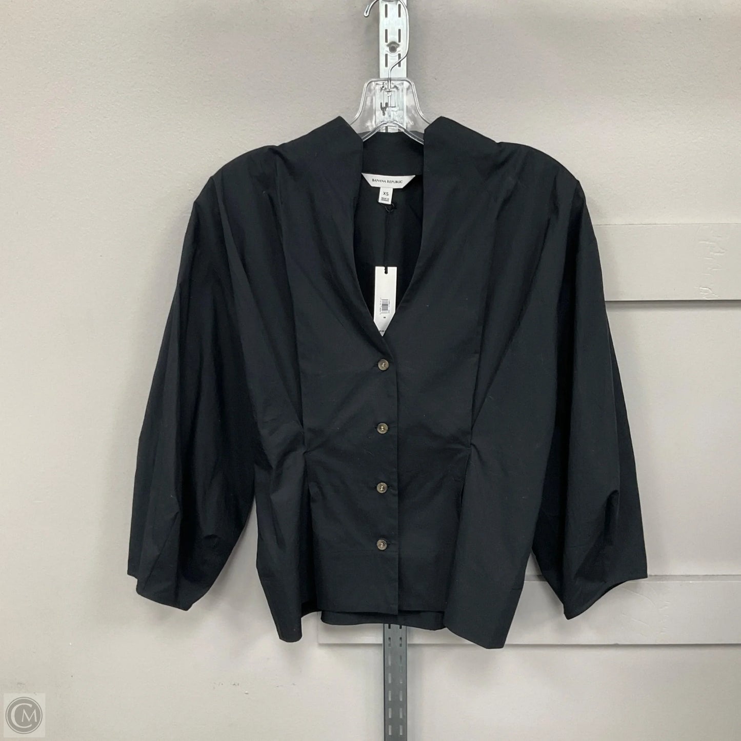 Top Long Sleeve By Banana Republic In Black, Size: Xs