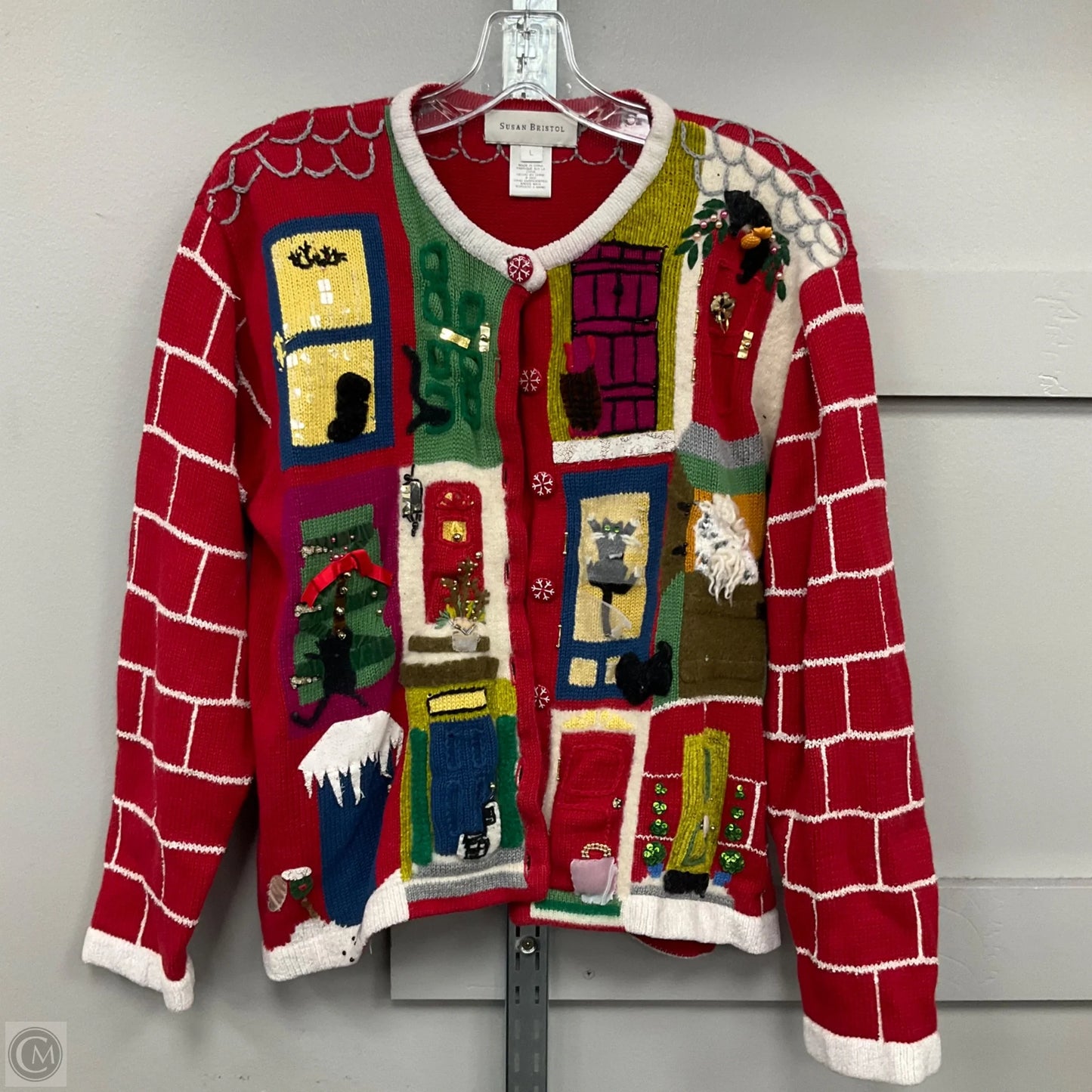 Cardigan By Susan Bristol In Red, Size: L