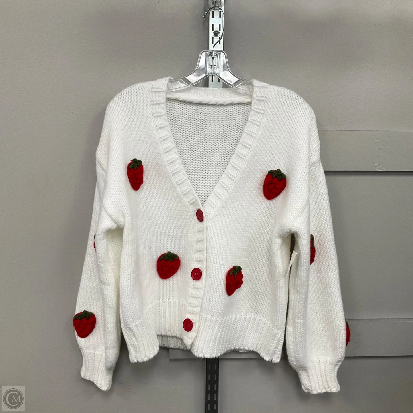 Cardigan By Clothes Mentor In White, Size: S