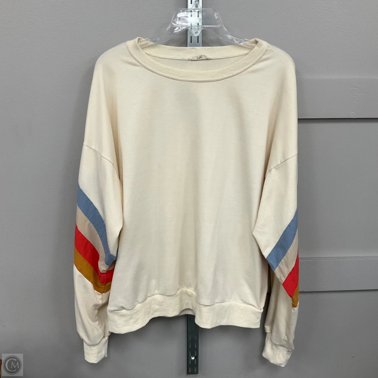 Sweatshirt Crewneck By Easel In Cream, Size: L
